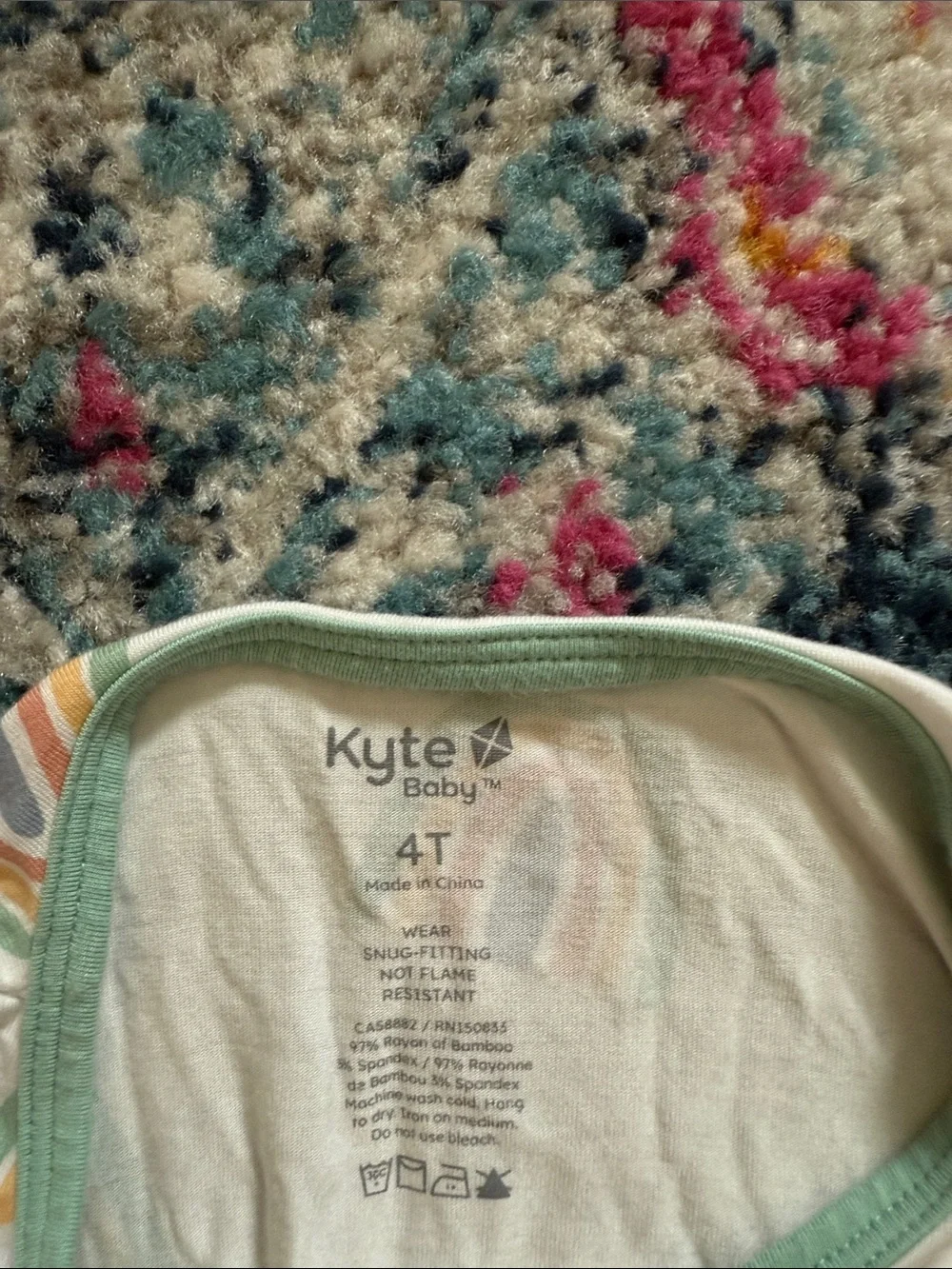 Kyte Baby Multicolor Rainbow Short Sleeve and Shorts Pajamas
